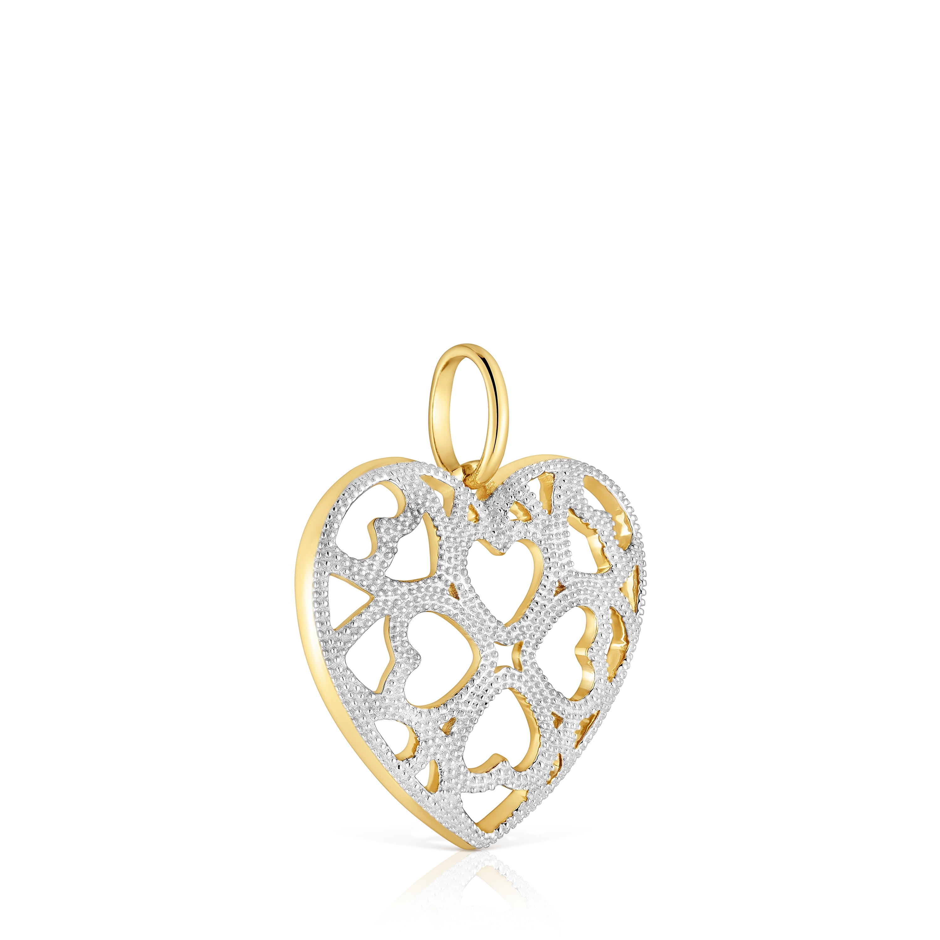 Two-tone heart Pendant Medallions