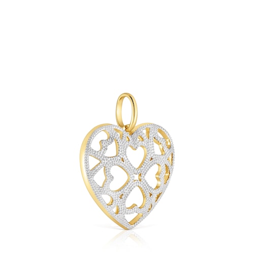 Colgante corazón bicolor Medallions