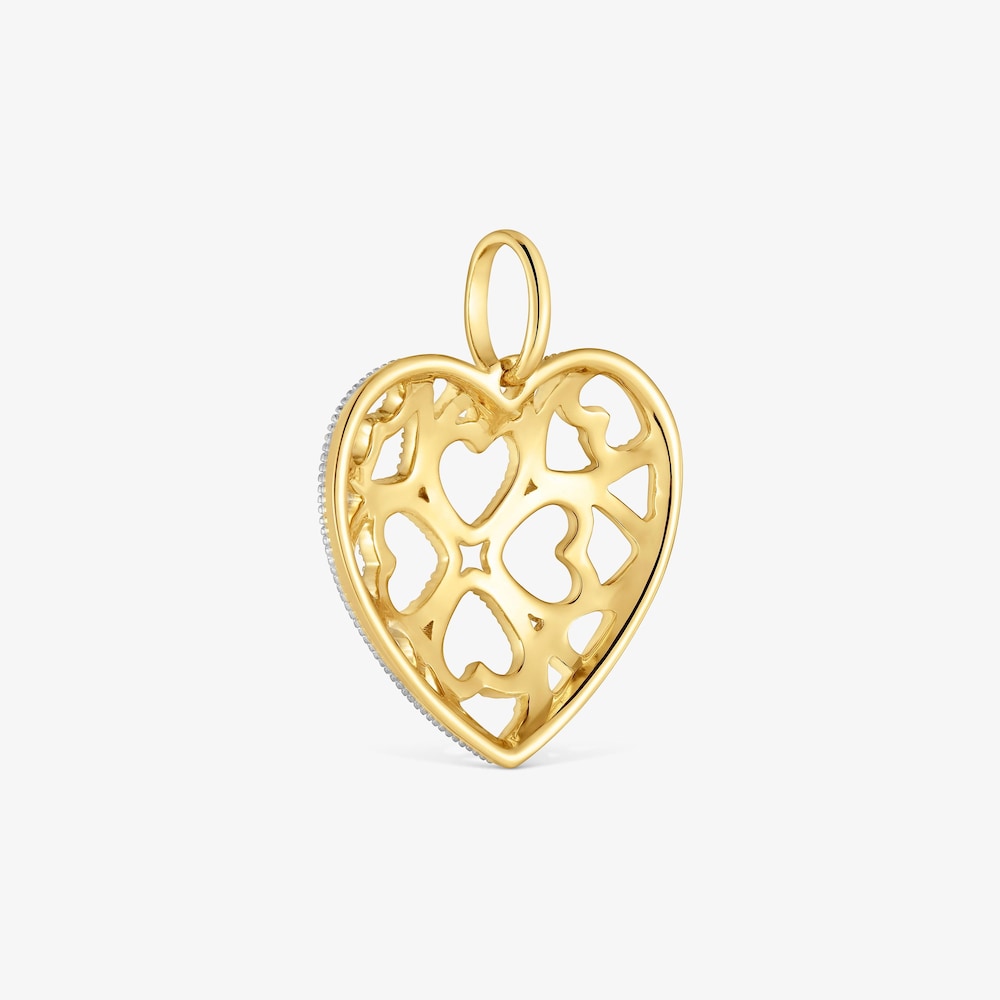 Two-tone heart Pendant Medallions