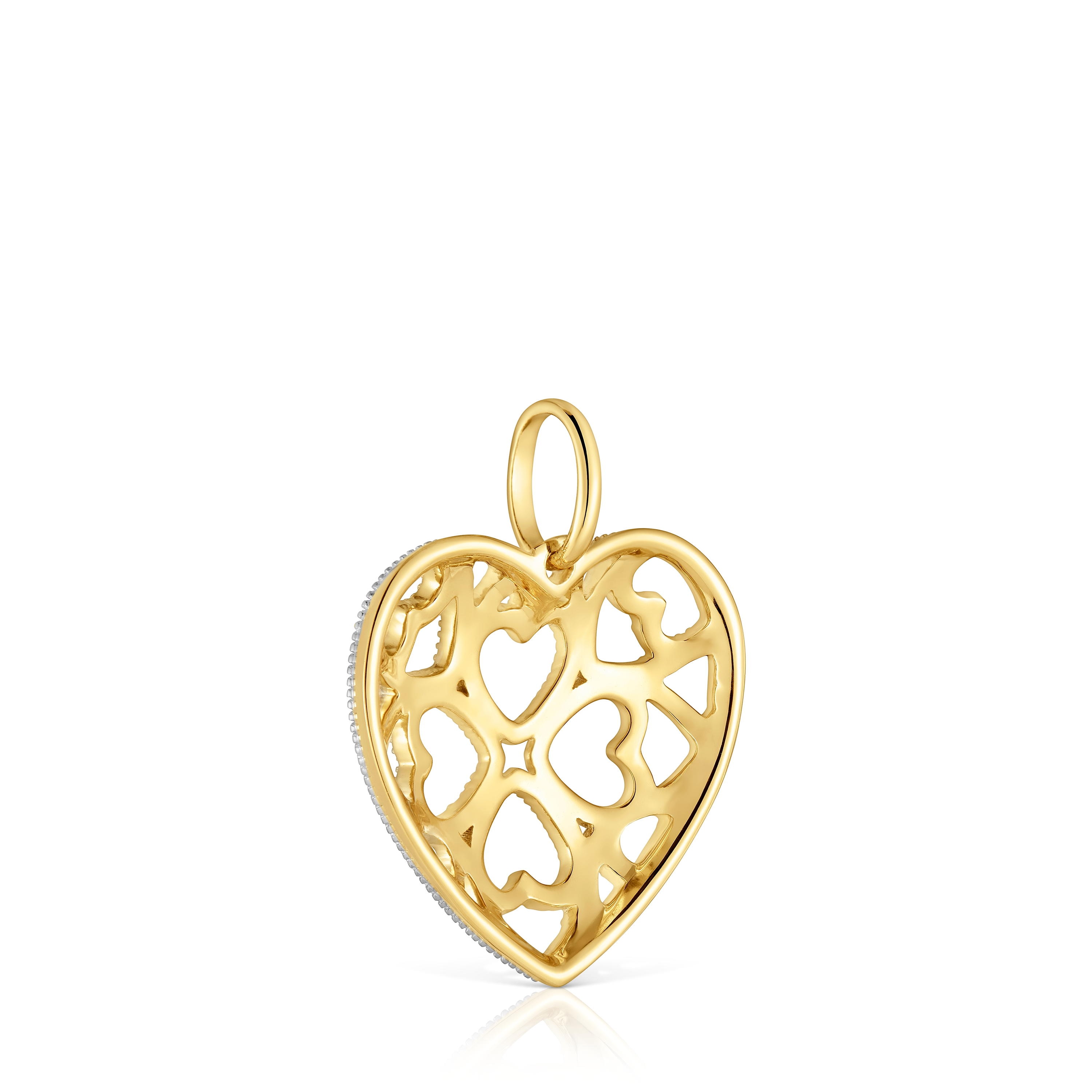 Two-tone heart Pendant Medallions