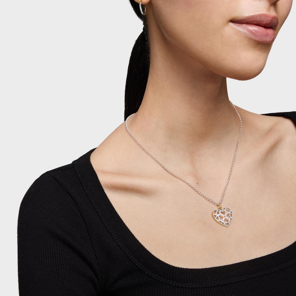 Two-tone heart Pendant Medallions