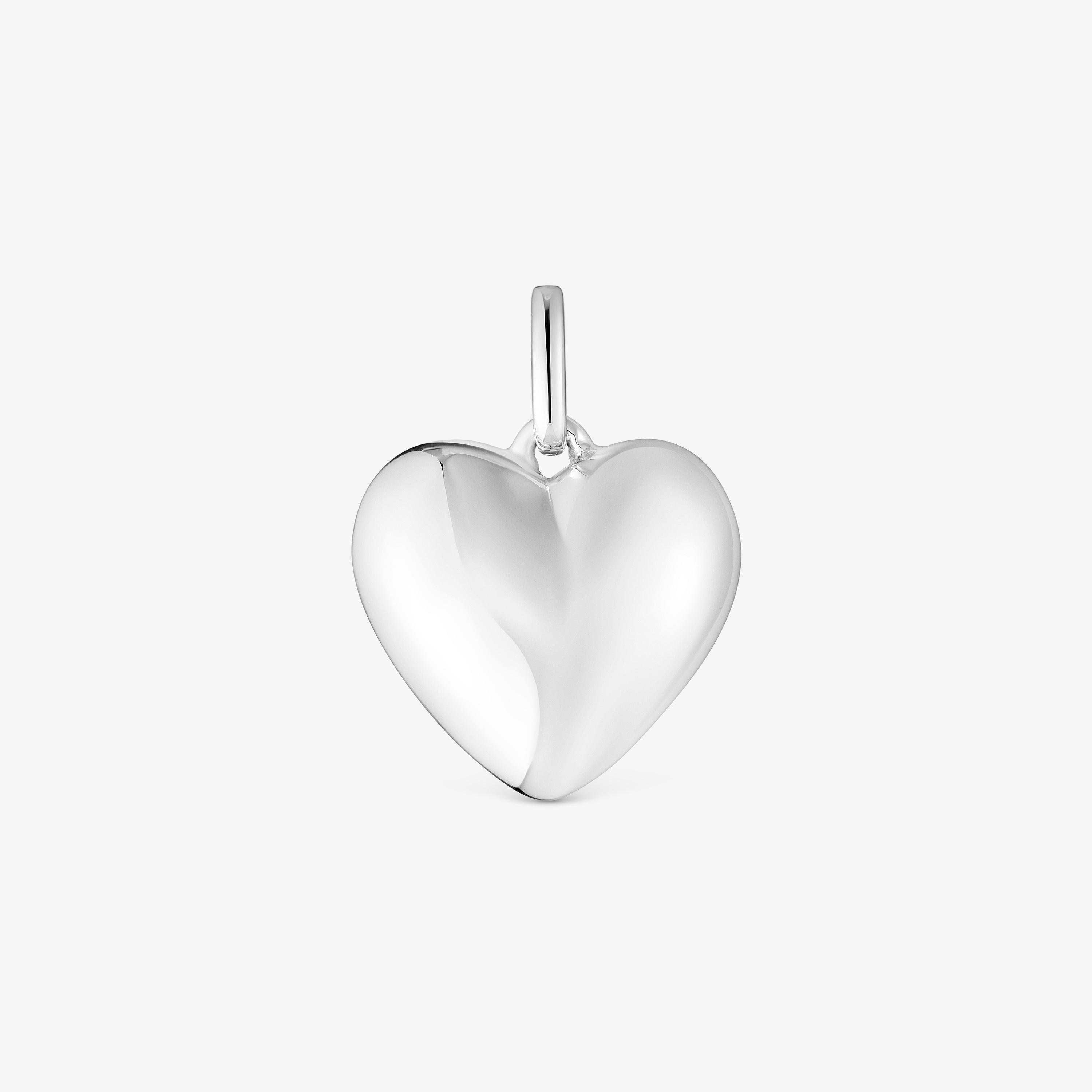Small silver heart motif Pendant Garden of Love