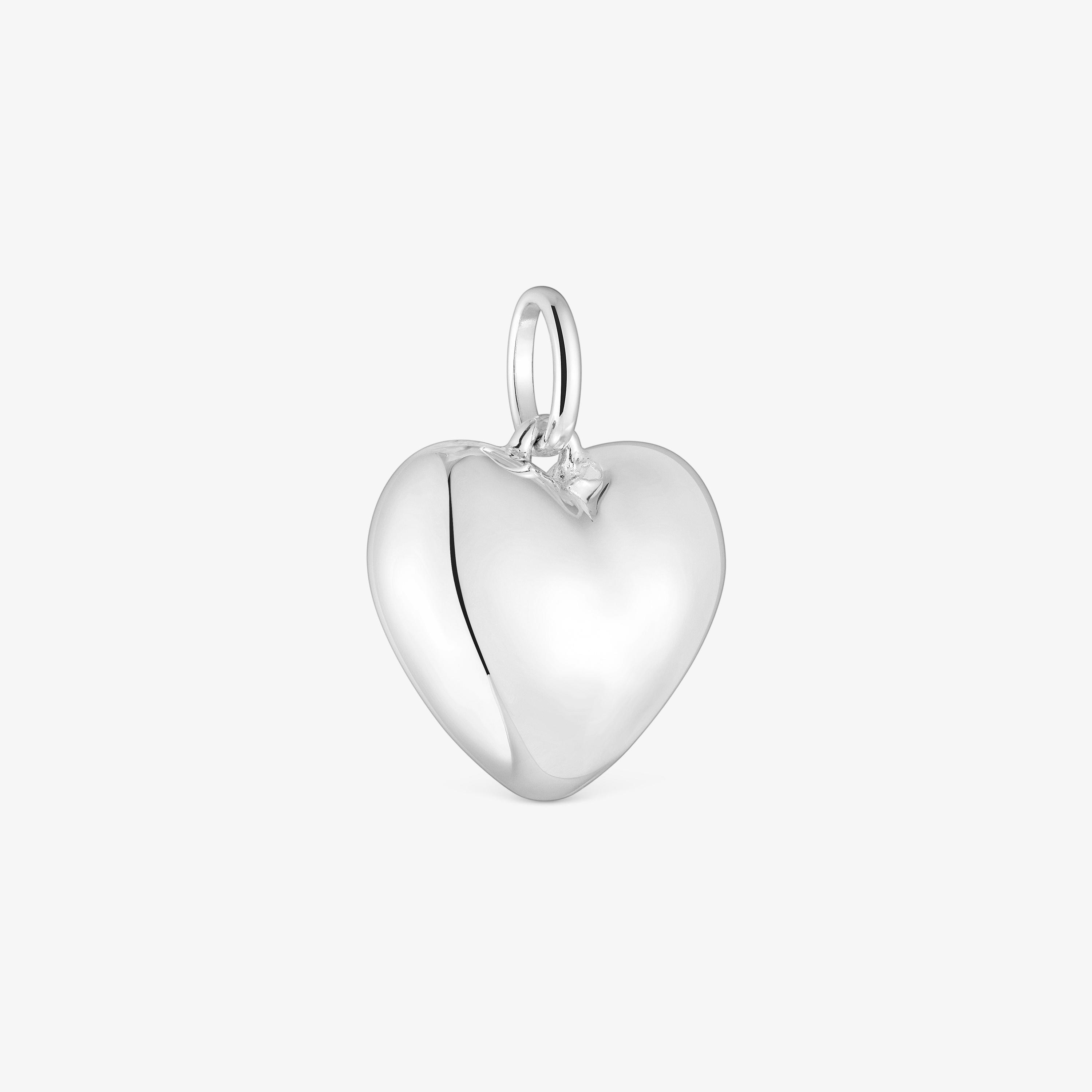 Small silver heart motif Pendant Garden of Love