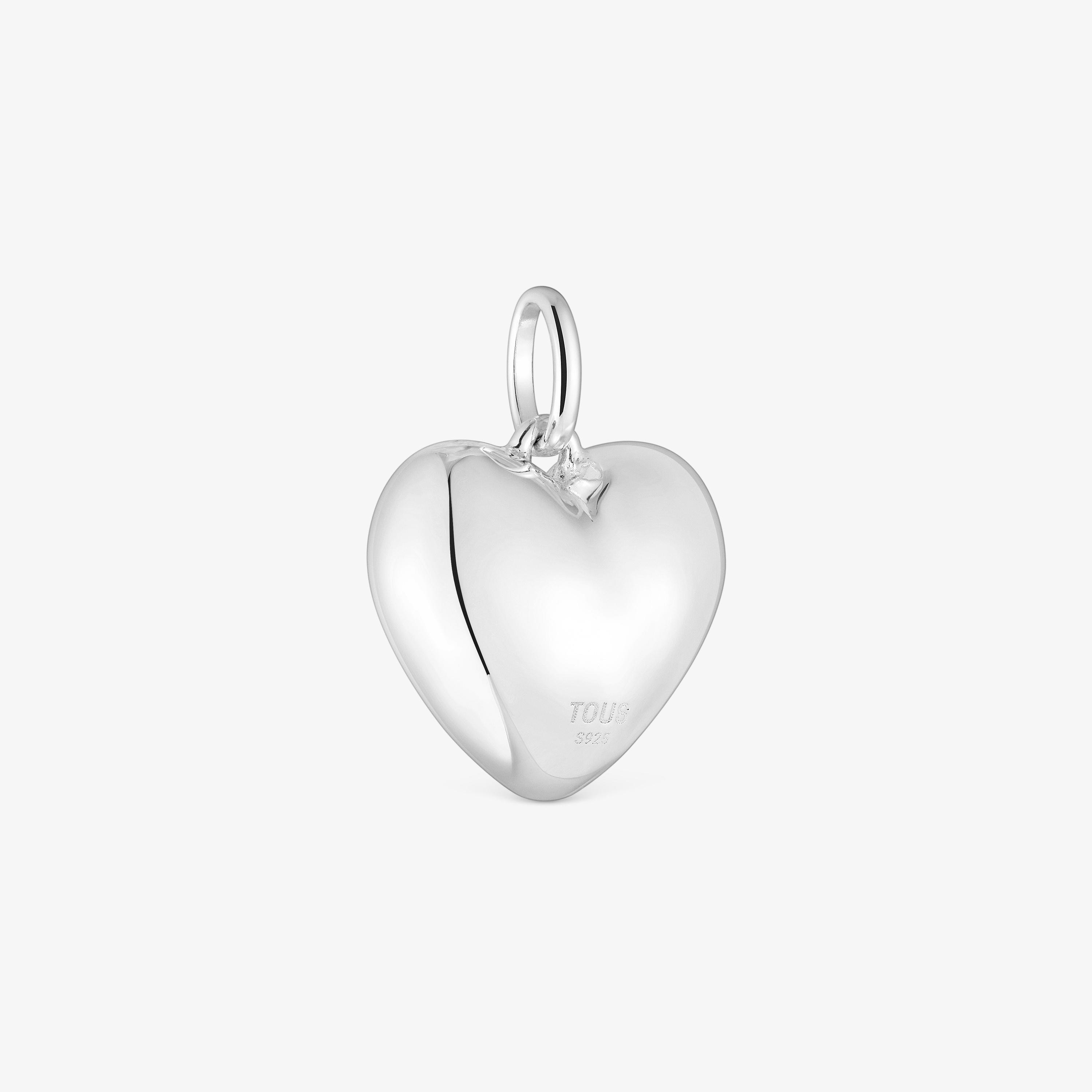 Small silver heart motif Pendant Garden of Love