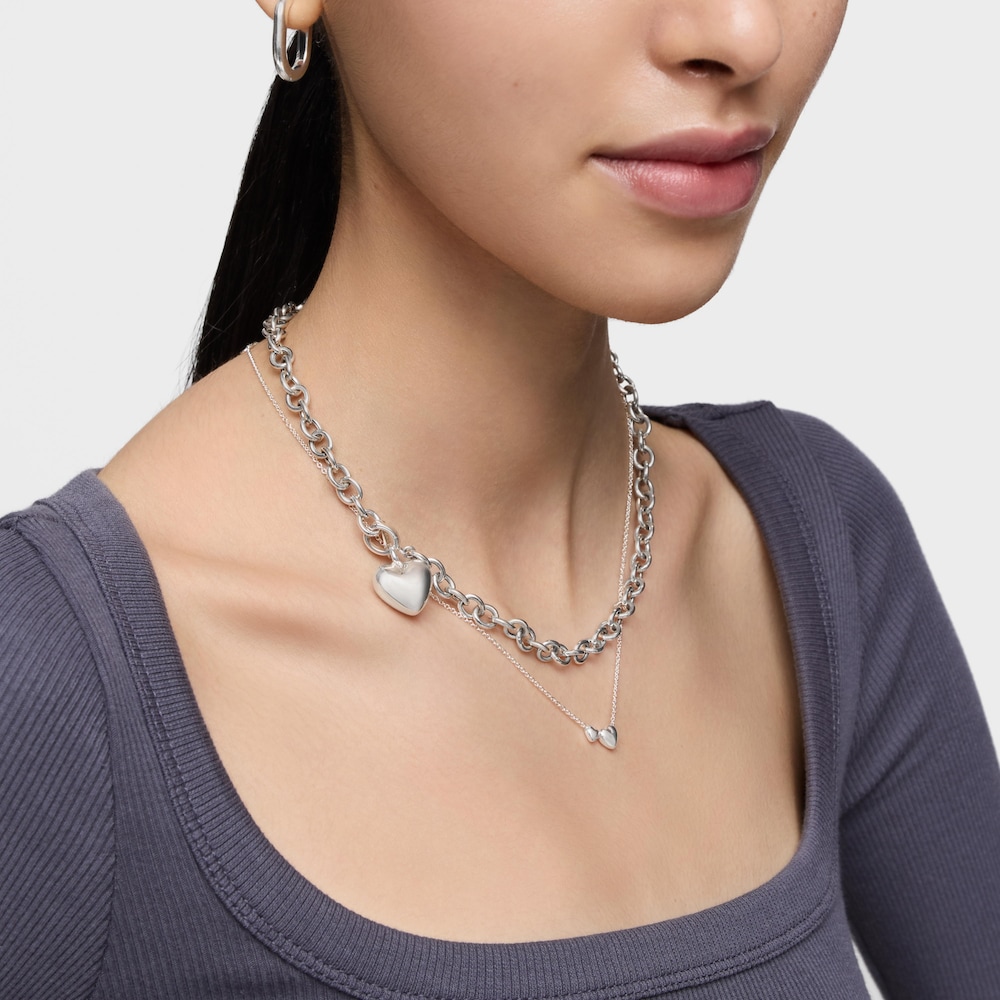 Mały srebrny Wisiorek z motywem serca Garden Of Love