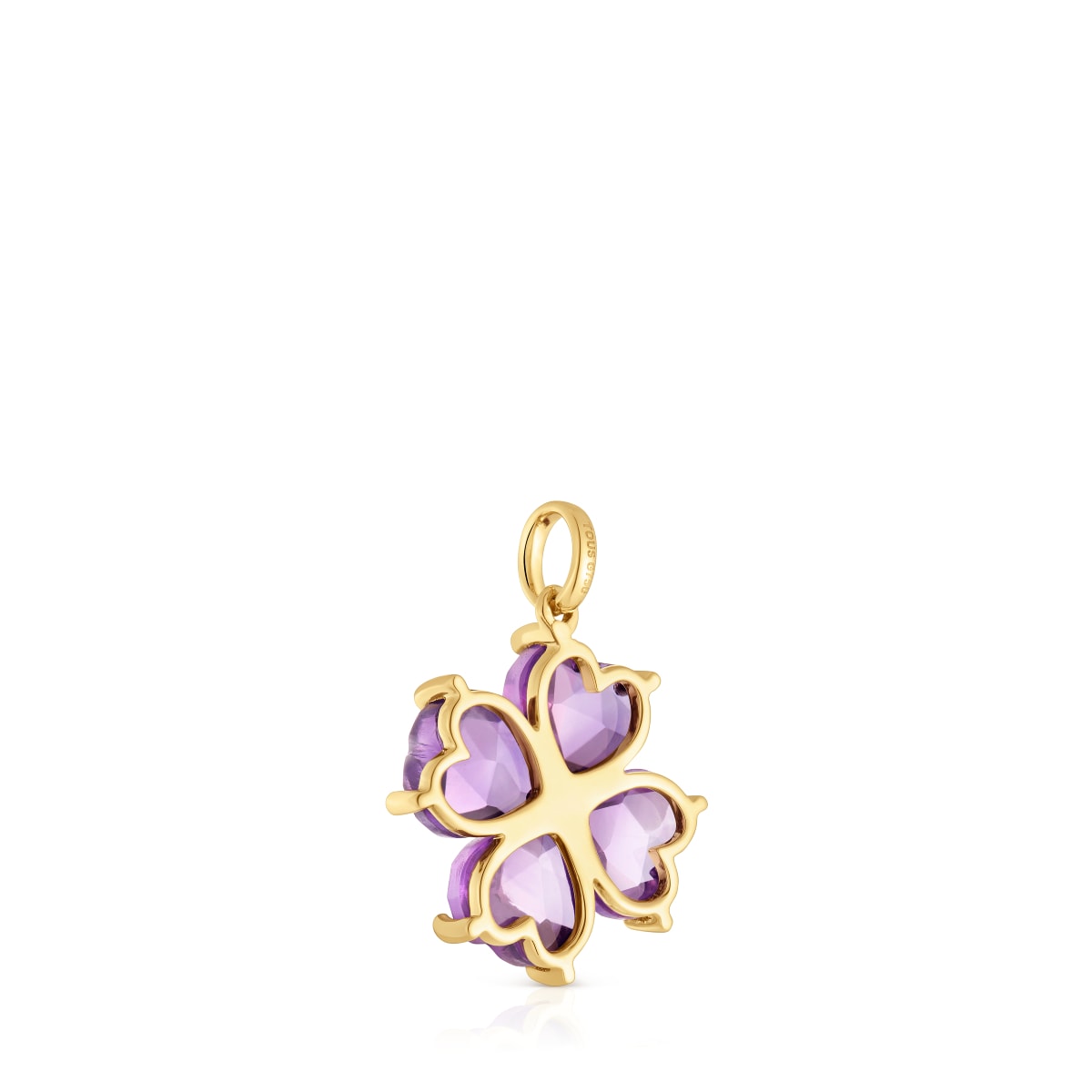 Gold Pendant with amethyst Daisy