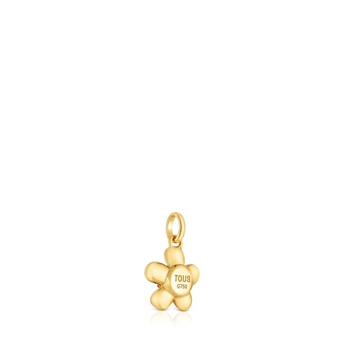 Gold Pendant with 10 mm cultured pearls Daisy