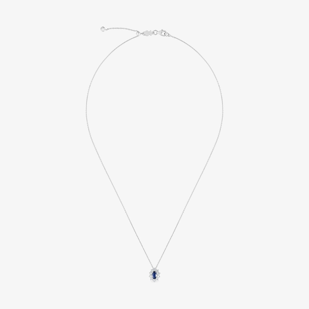 Colar em ouro branco com diamantes e safiras Tous Sweet Sapphire