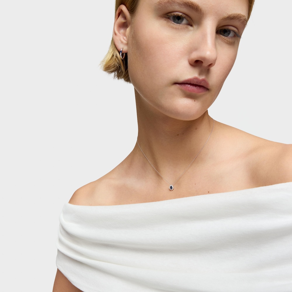 Colar em ouro branco com diamantes e safiras Tous Sweet Sapphire