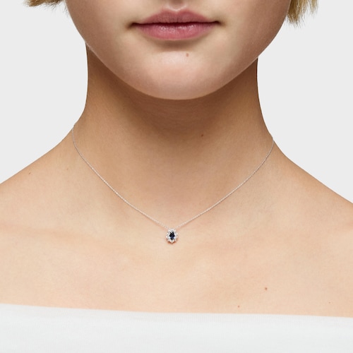 Colar em ouro branco com diamantes e safiras Tous Sweet Sapphire