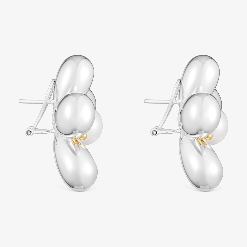 Dvojfarebn&eacute; N&aacute;u&scaron;nice v&nbsp;tvare kvetu s&nbsp;36&nbsp;mm kultivovan&yacute;mi perlami Daisy