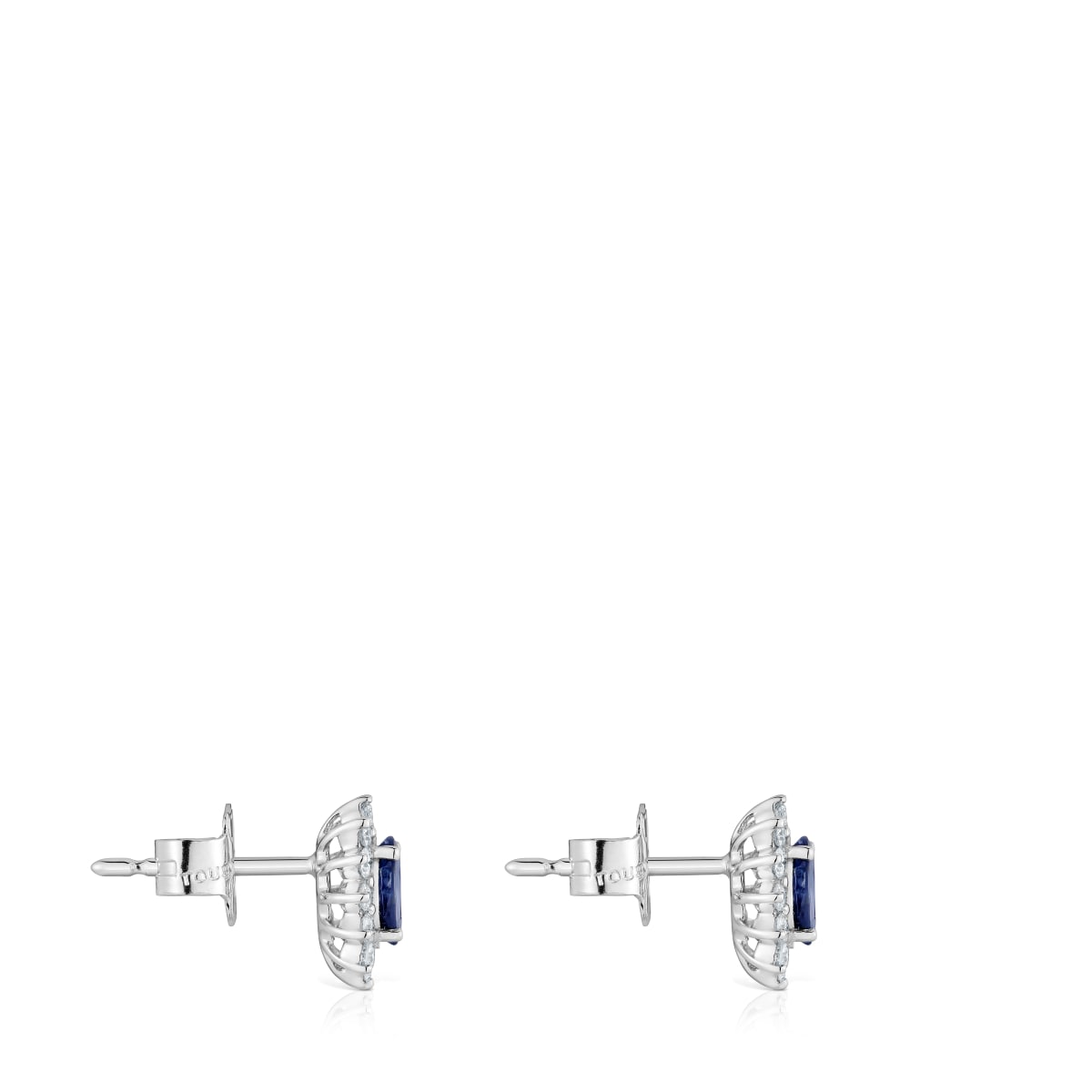 White gold earrings with diamonds and sapphires TOUS Sweet Sapphire