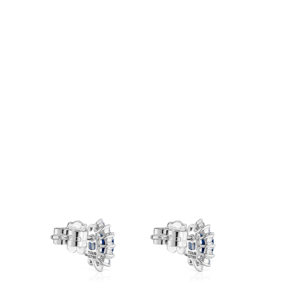 White gold earrings with diamonds and sapphires TOUS Sweet Sapphire