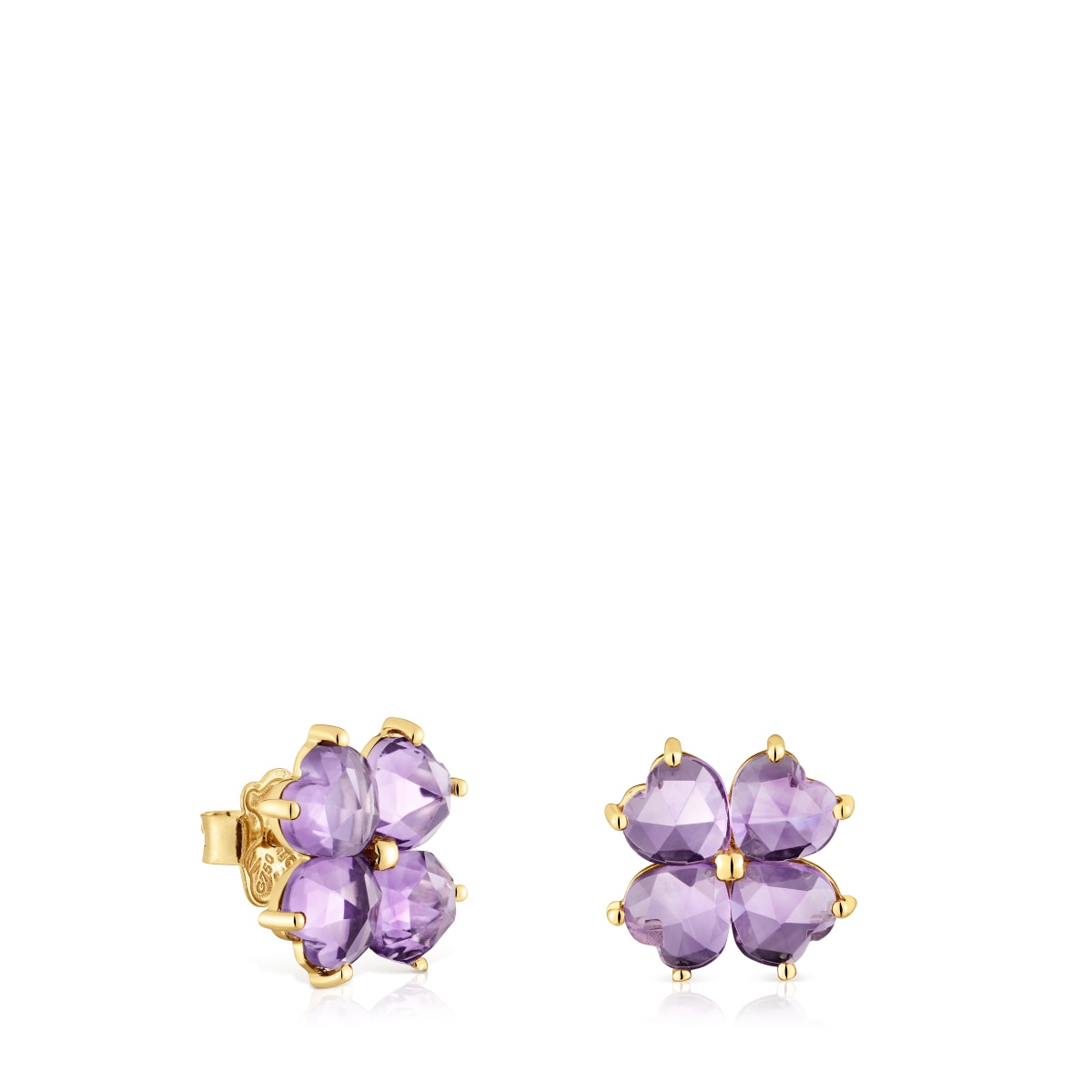 Pendientes de oro y amatista Daisy