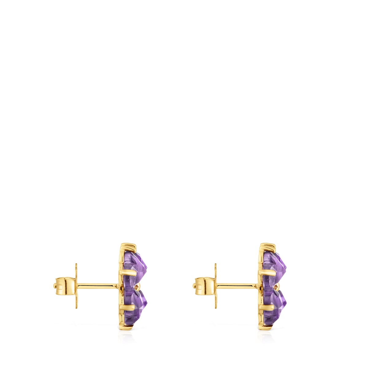 Pendientes de oro y amatista Daisy