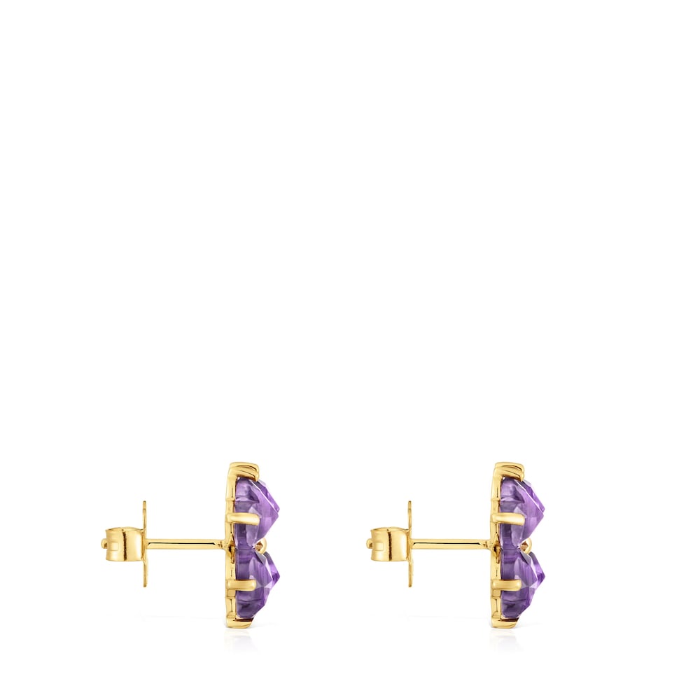 Pendientes de oro y amatista Daisy image number 1