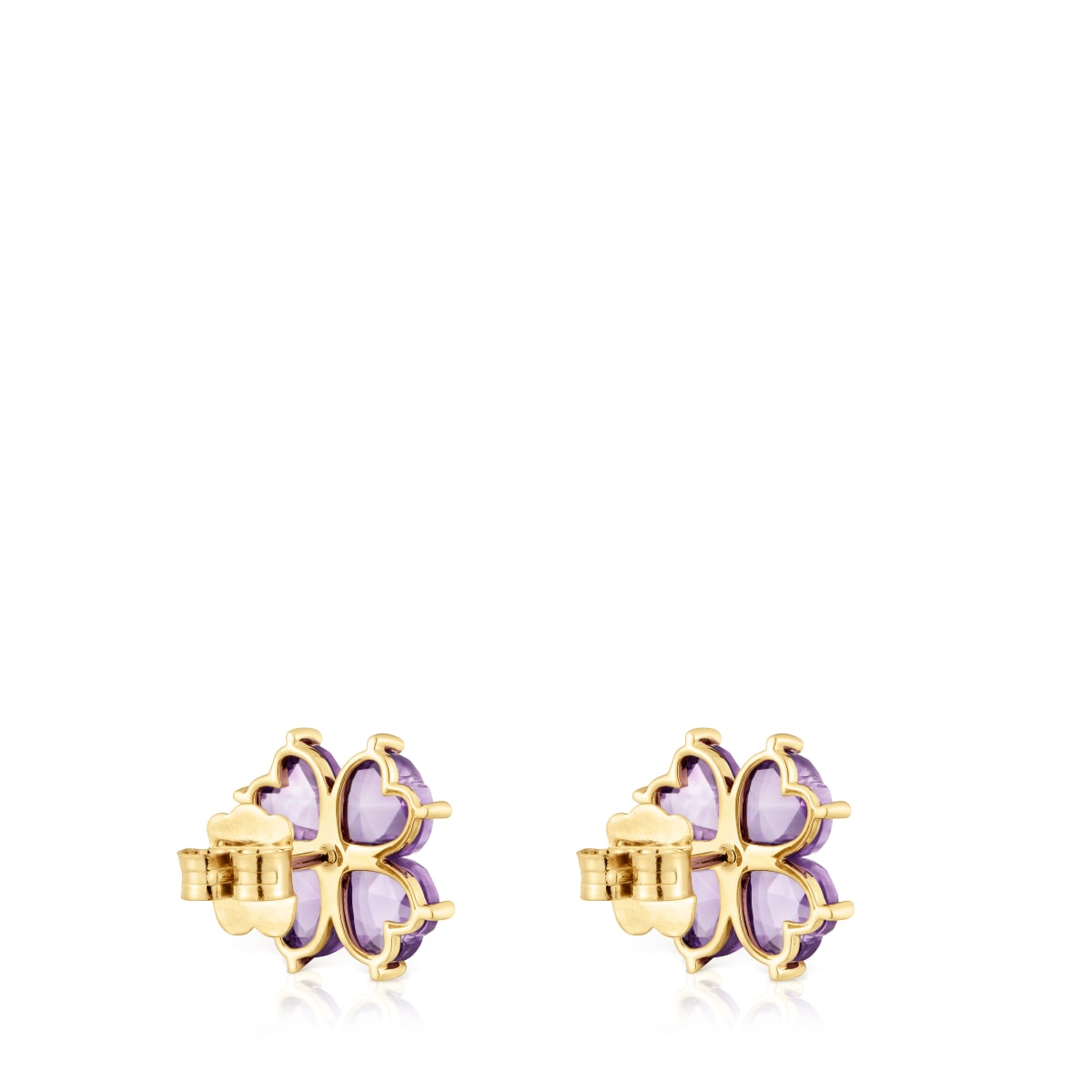 Pendientes de oro y amatista Daisy