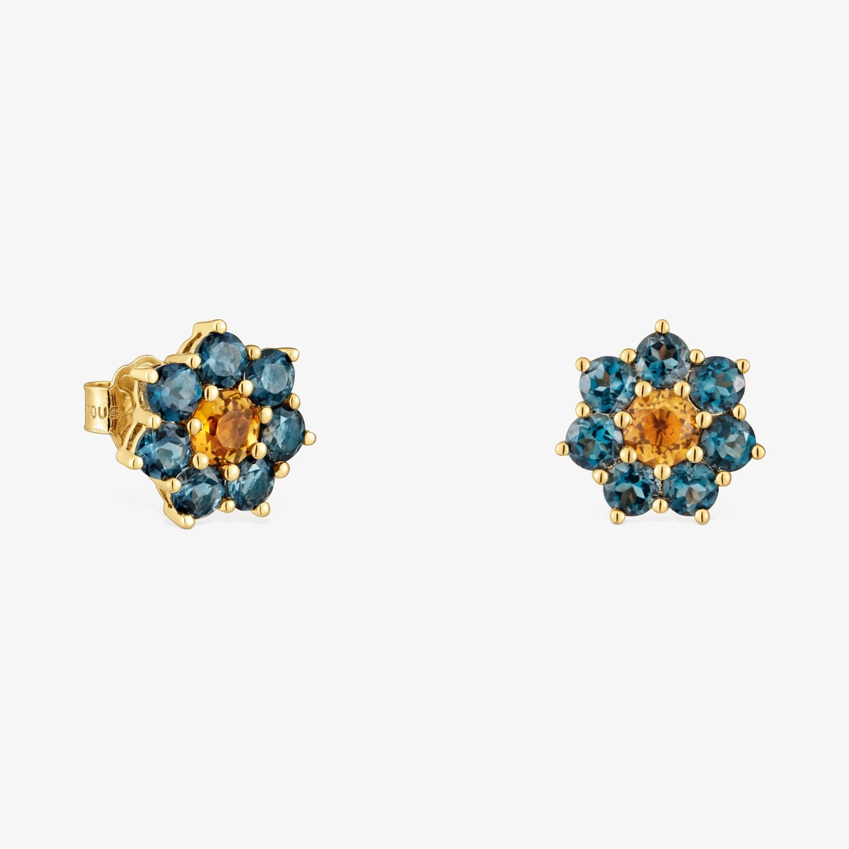 Tous - Pendientes De Oro Y Gemas Daisy - Verde
