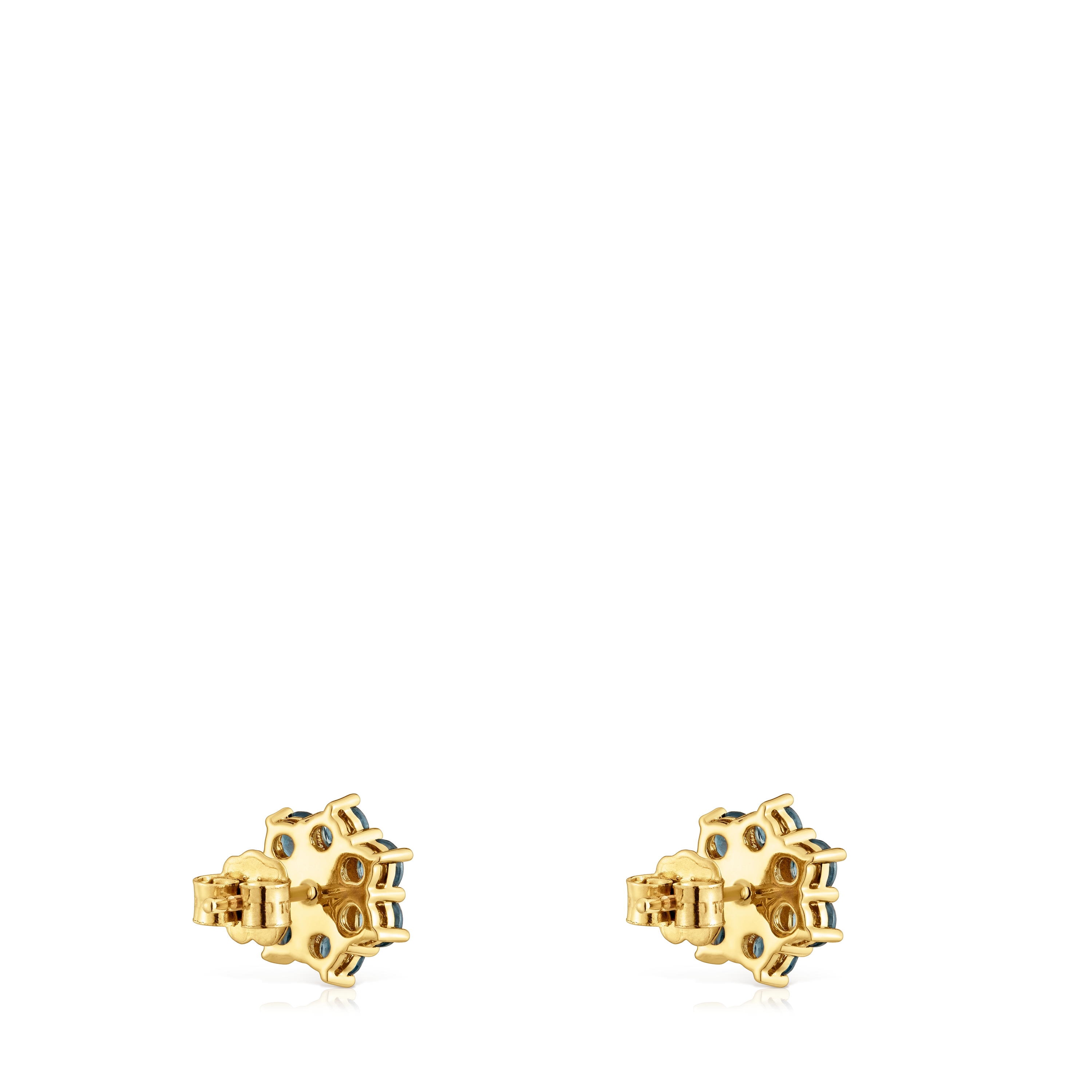 Gold Earrings with gemstones Daisy