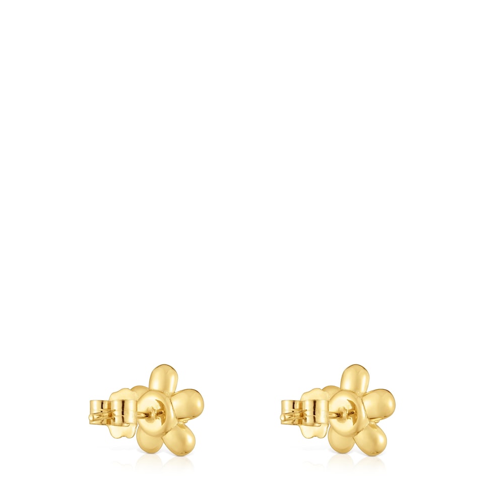 Pendientes de oro y perlas cultivadas 10 mm Daisy Pendientes de oro y perlas cultivadas 10 mm Daisy
