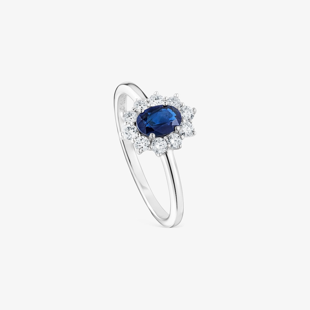 Anillo de oro blanco con diamantes y zafiros TOUS Sweet Sapphire