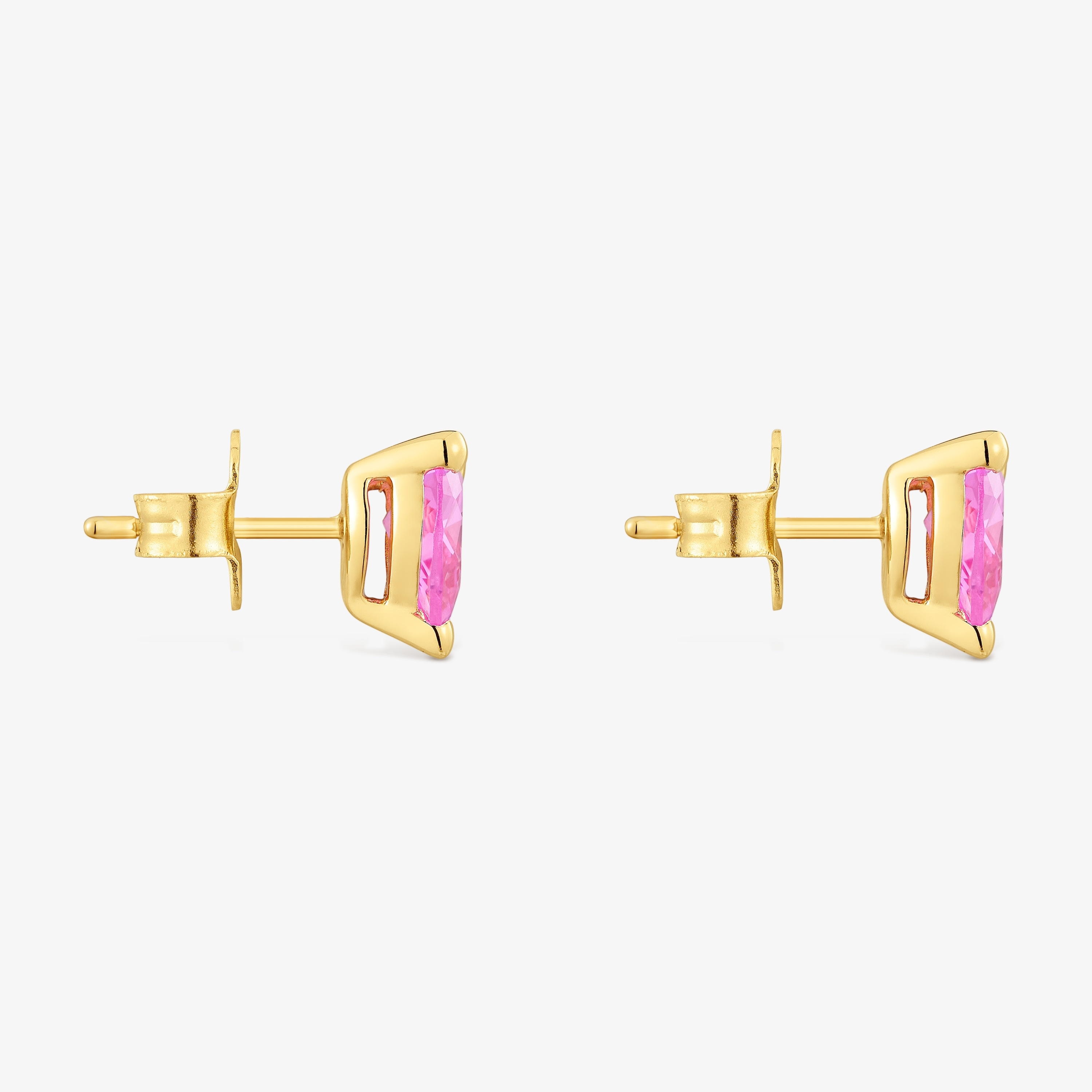 18K gold vermeil Earrings with lab-grown sapphire Garden of Love LGG