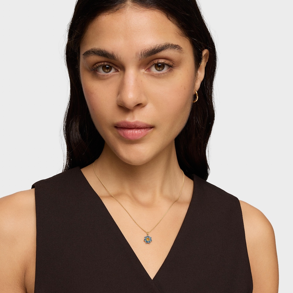 Colgante de oro y gemas Daisy