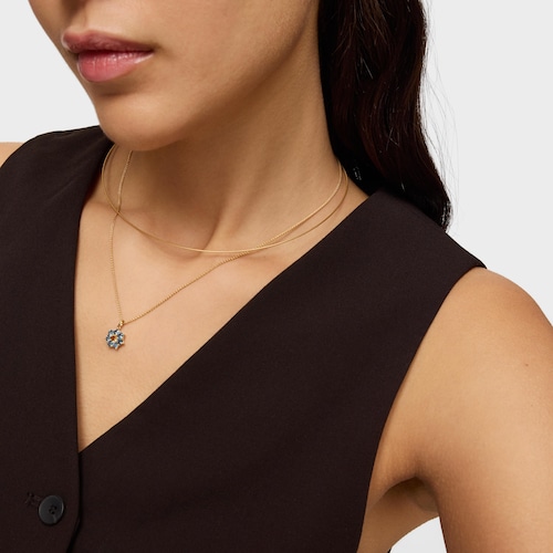 Wisiorek ze złota z kamieniami szlachetnymi Daisy