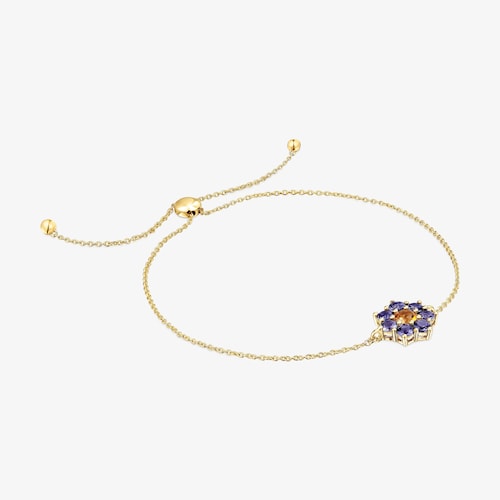 Zlat&yacute; Řet&iacute;zkov&yacute; n&aacute;ramek s&nbsp;drah&yacute;mi kameny Daisy