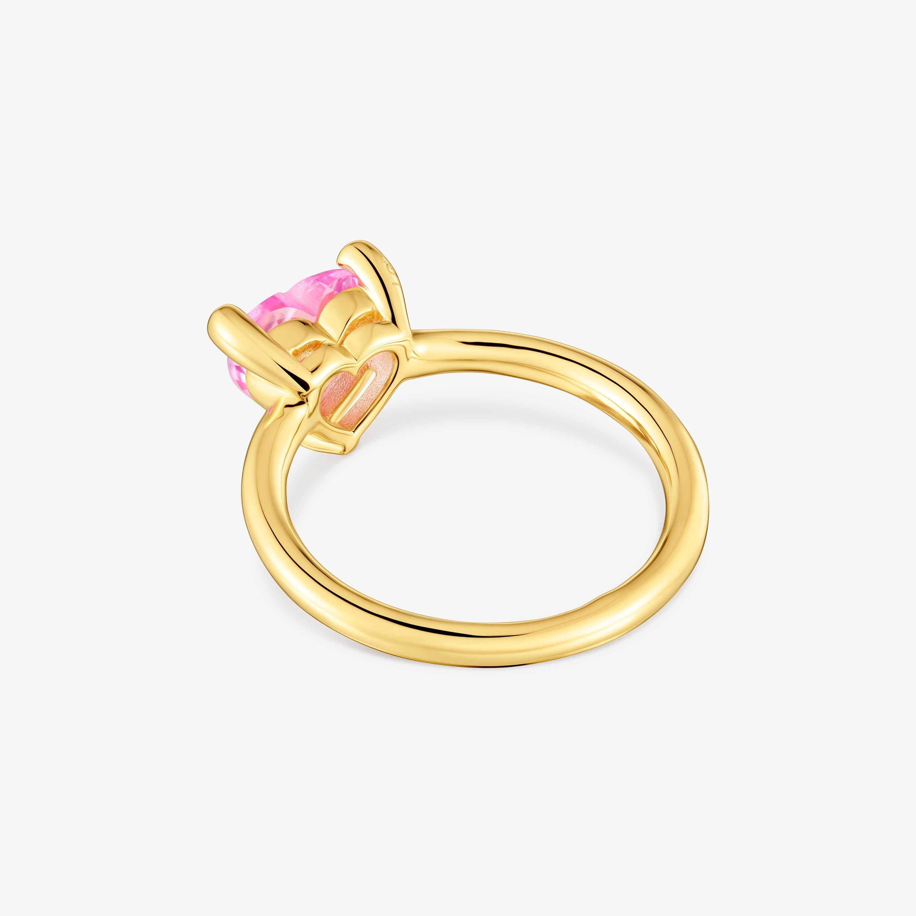 18K gold vermeil Ring with lab-grown sapphire Garden of Love LGG