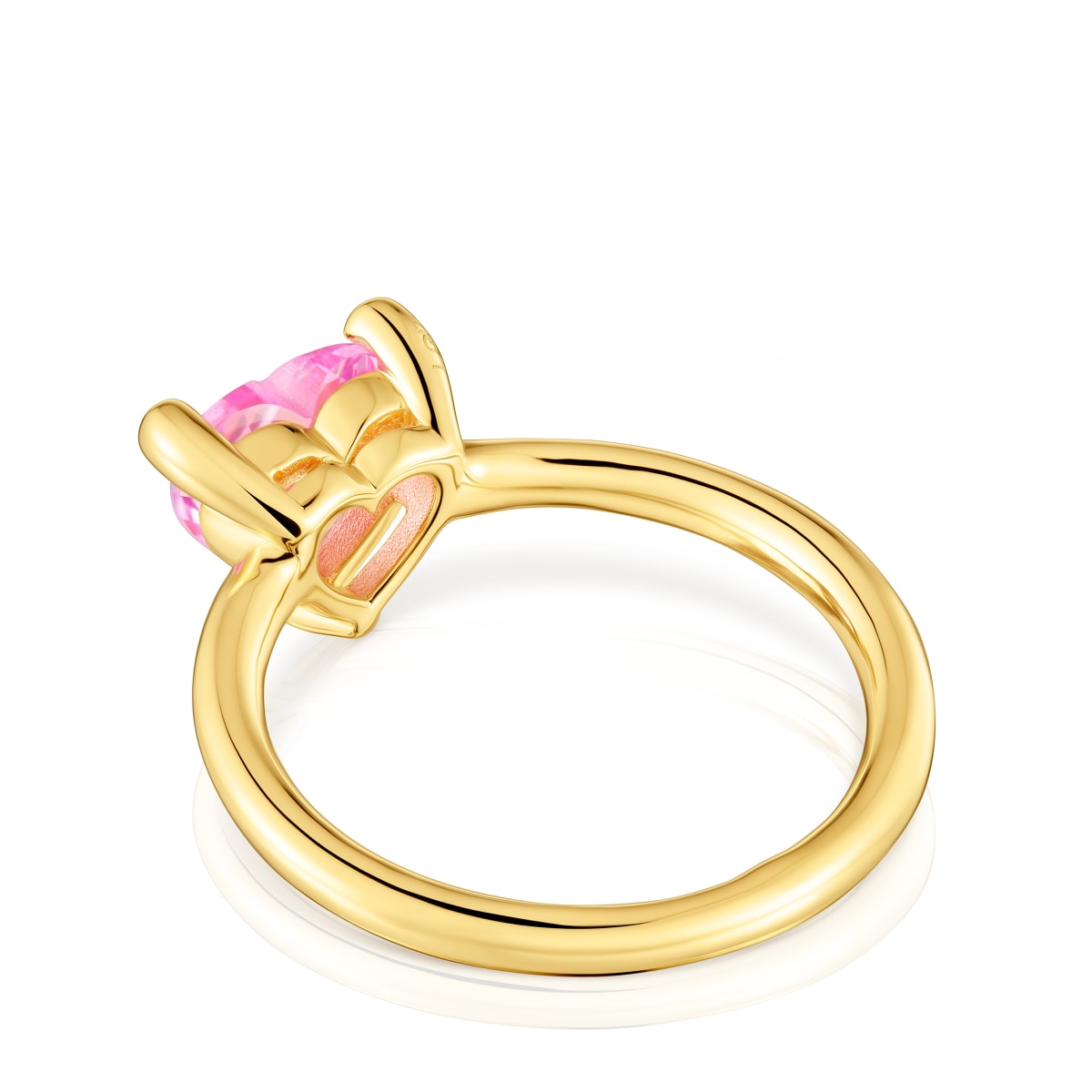 18kt gold plating over silver Ring with lab-grown sapphire Garden of Love LGG