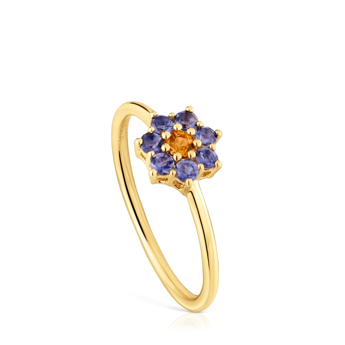 Tous - Anillo De Oro Y Gemas Daisy Talla 12