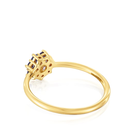 Gold Ring with gemstones Daisy