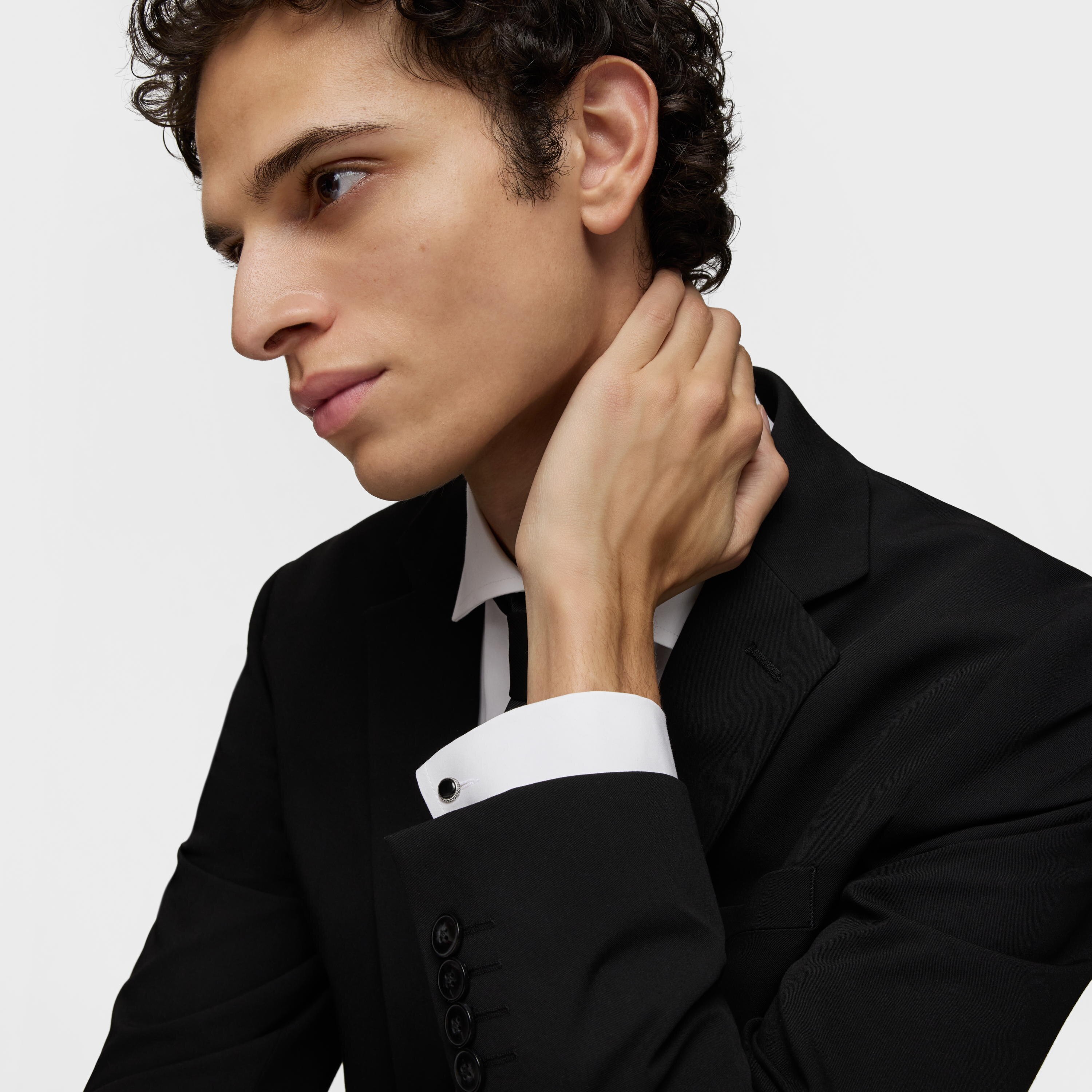 Aged silver and onyx Cufflinks TOUS Man