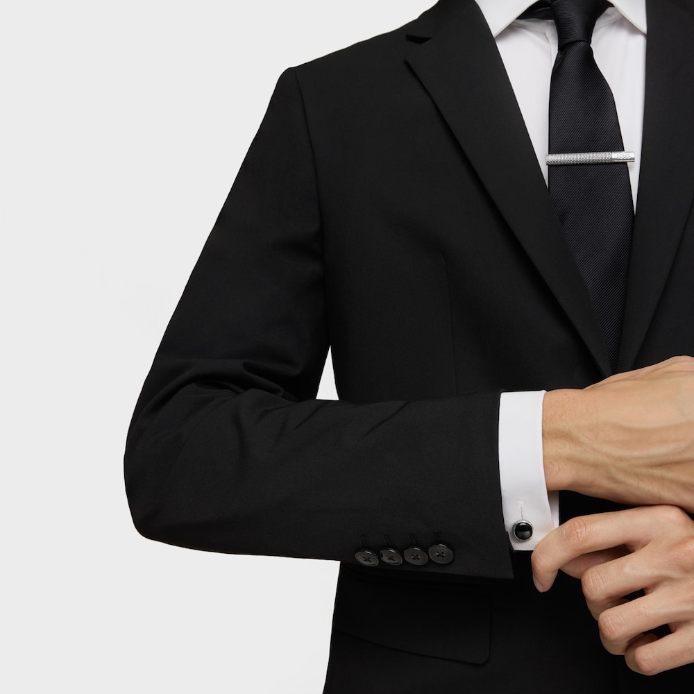 Aged silver and onyx Cufflinks TOUS Man image number 4