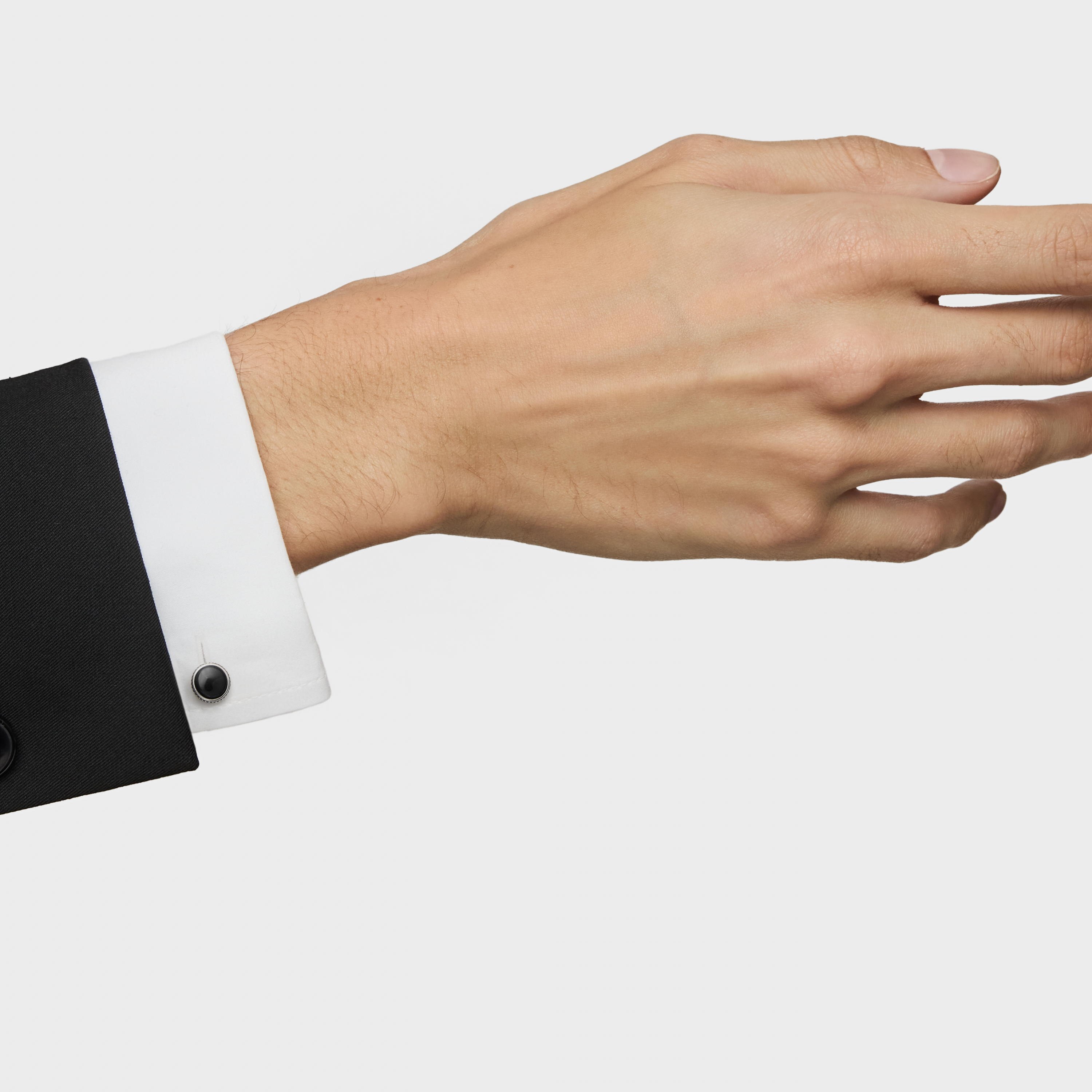 Aged silver and onyx Cufflinks TOUS Man