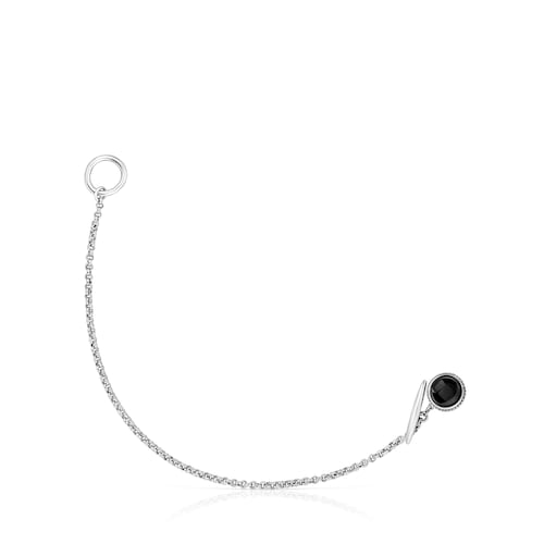 Pulsera cadena de plata envejecida y ónix TOUS Man