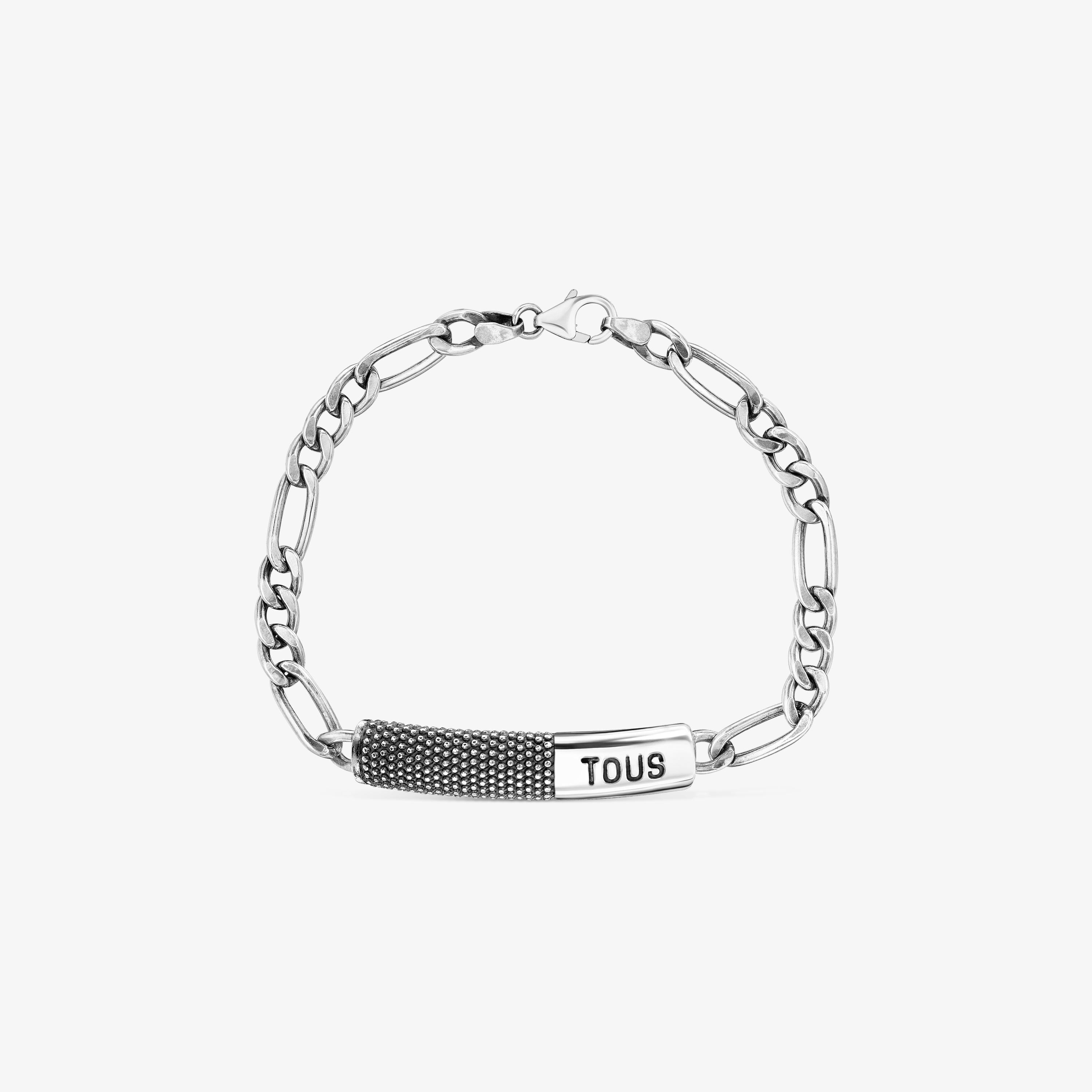 Aged silver chain Bracelet TOUS Man