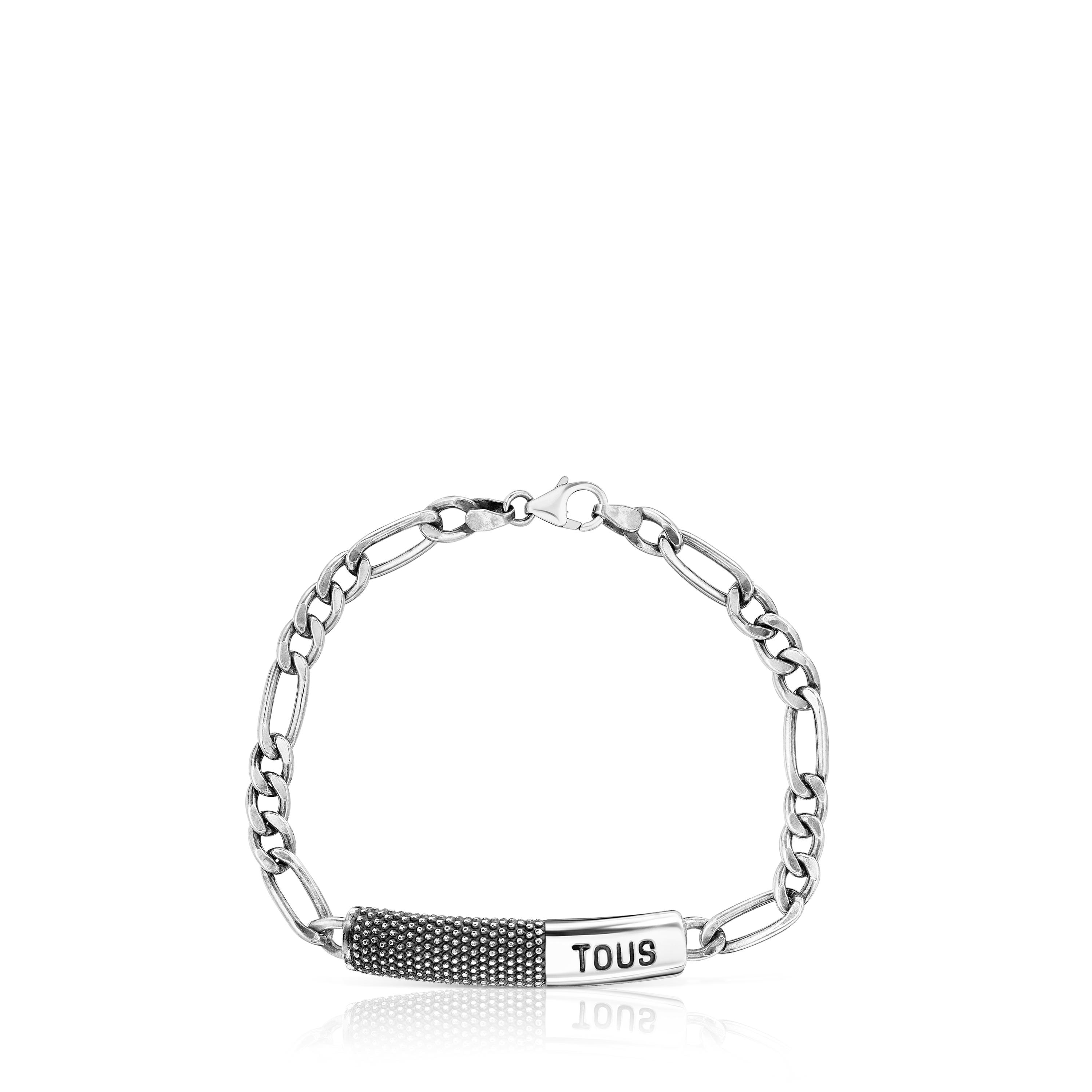 Aged silver chain Bracelet TOUS Man