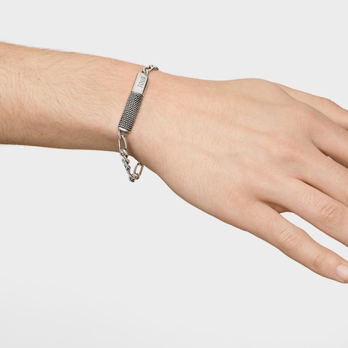 Aged silver chain Bracelet TOUS Man