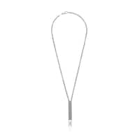 Short aged silver chain Necklace with tie pin detail TOUS Man