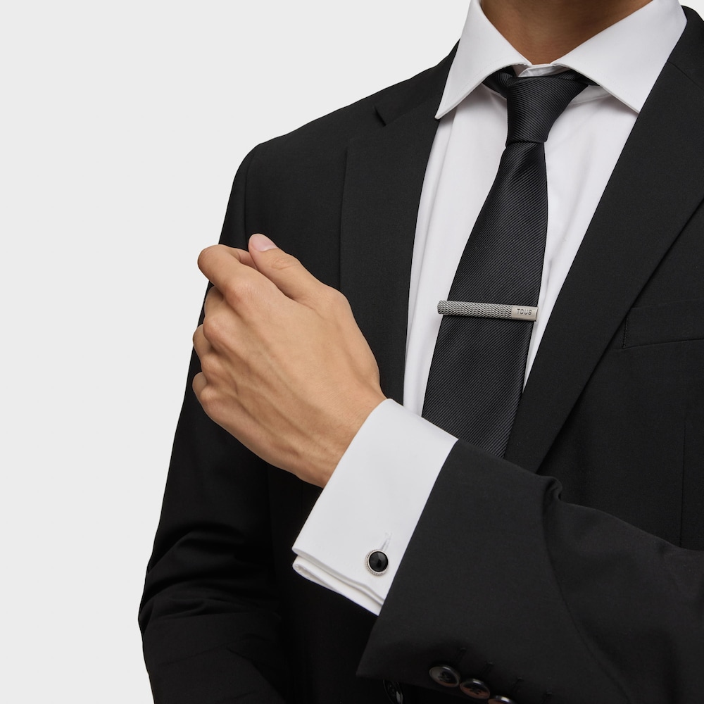 Fermacravatta in argento anticato TOUS Man