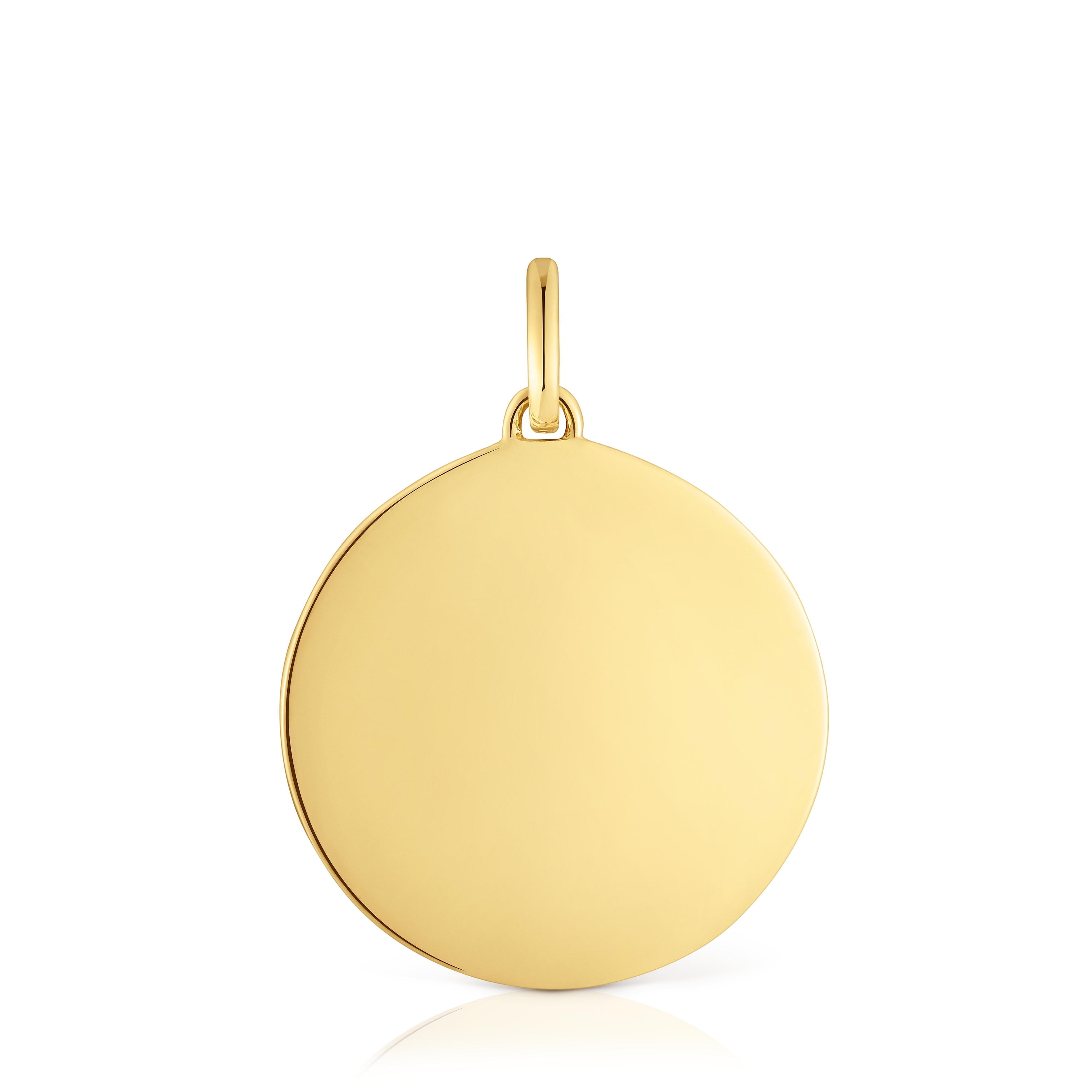 Medallion pendant with 18kt gold plating over silver and gemstones Daisy