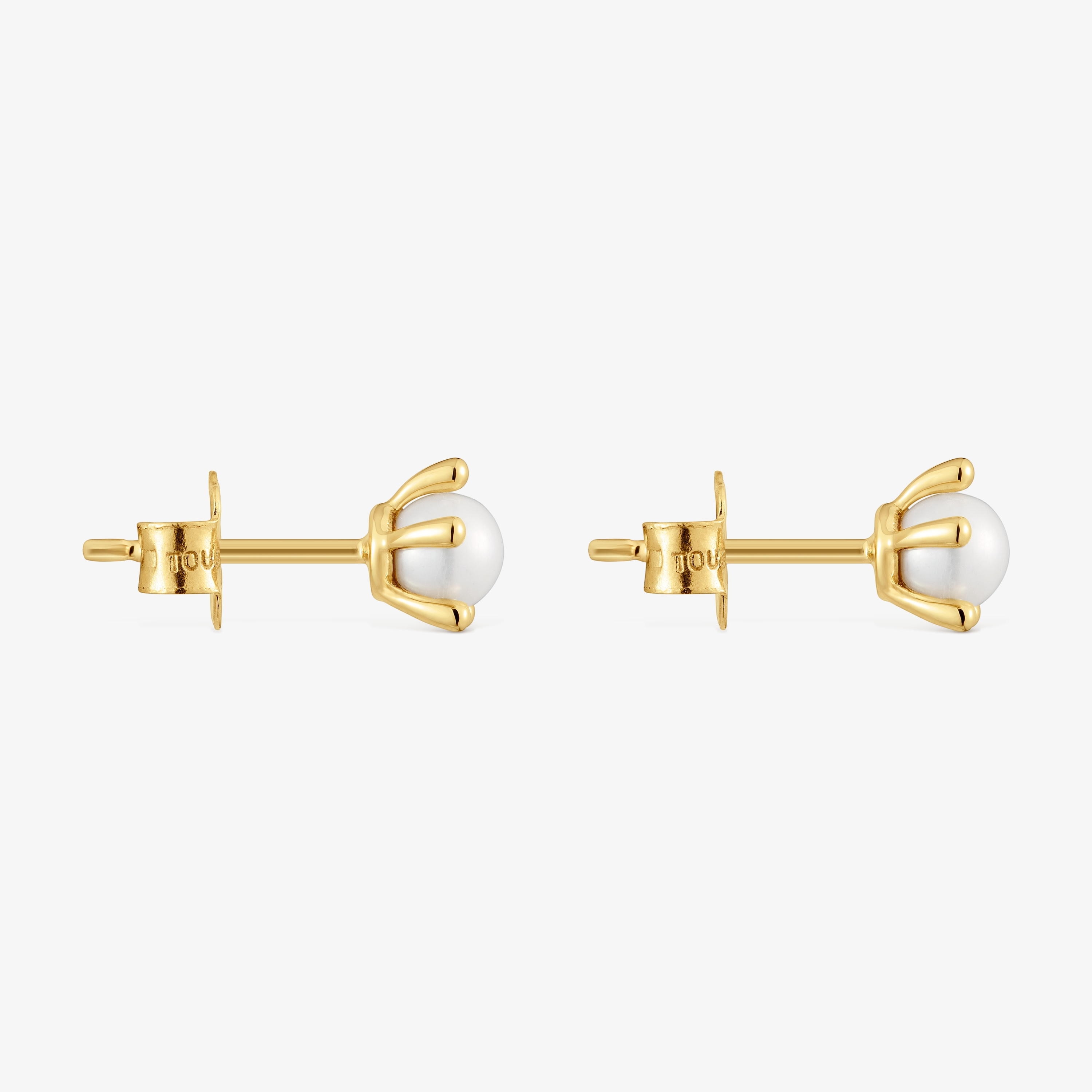 18K solid gold Earrings with cultured pearls TOUS Garden