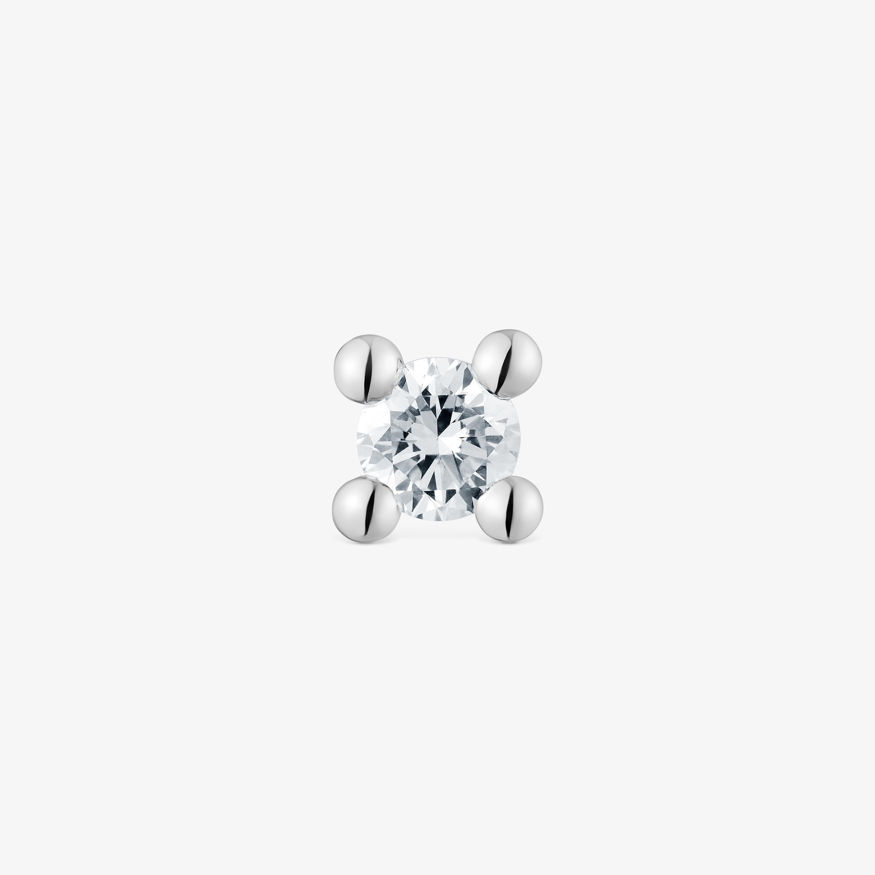 Individual platinum Earring with 0.50ct lab-grown diamond TOUS Shine LGD