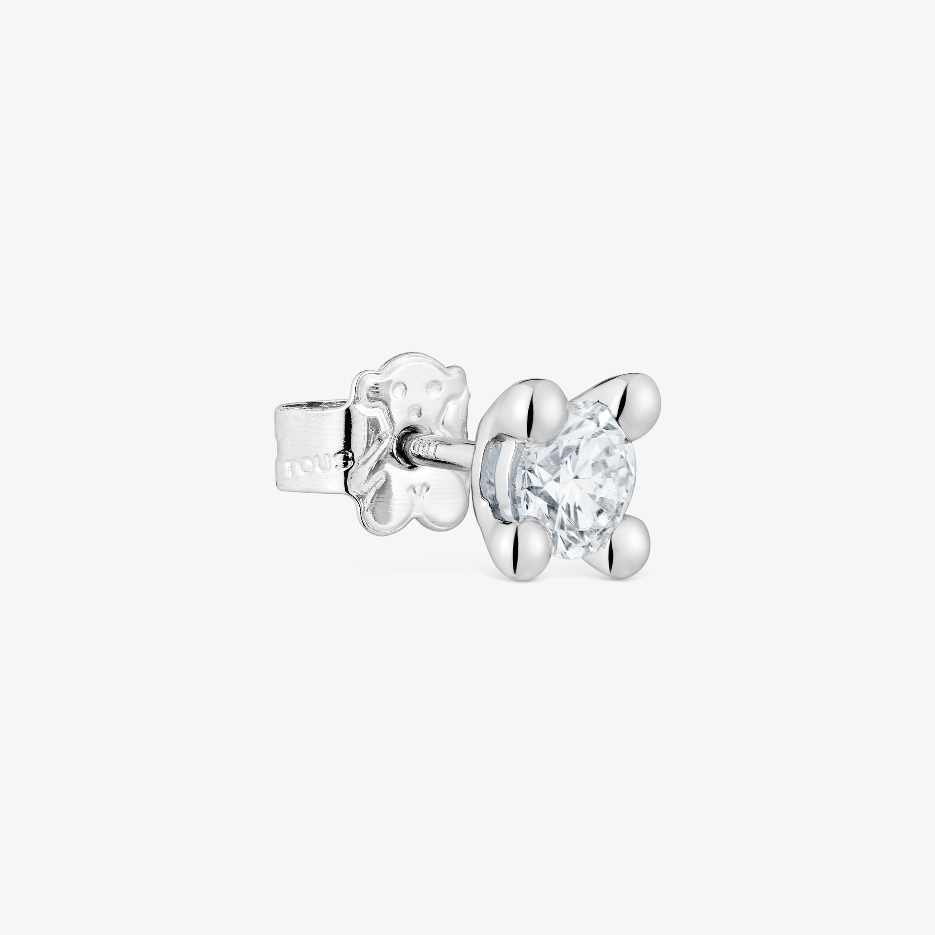 Individual platinum Earring with 0.50ct lab-grown diamond TOUS Shine LGD