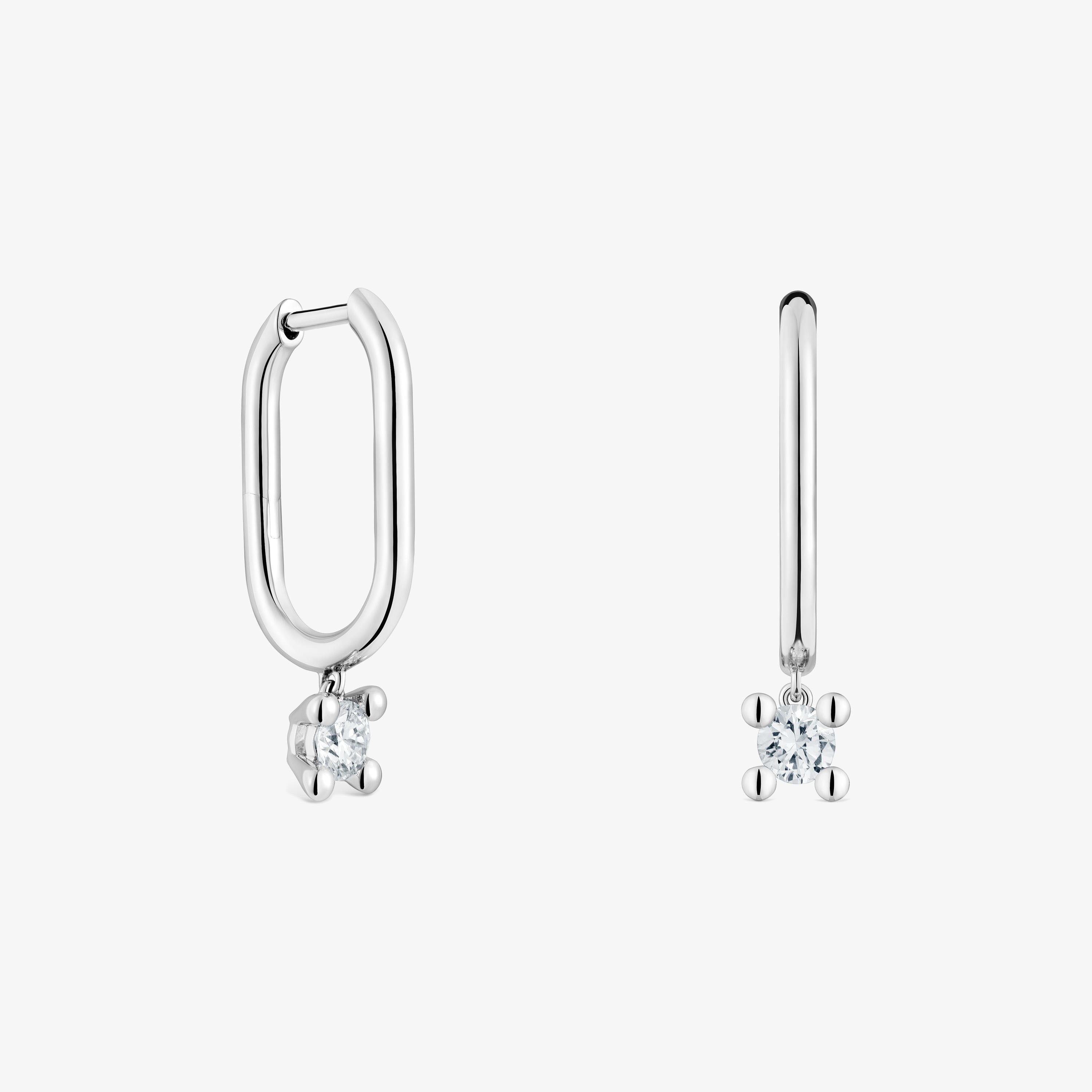 Platinum Hoop earrings with 0.36ct lab-grown diamonds TOUS Shine LGD