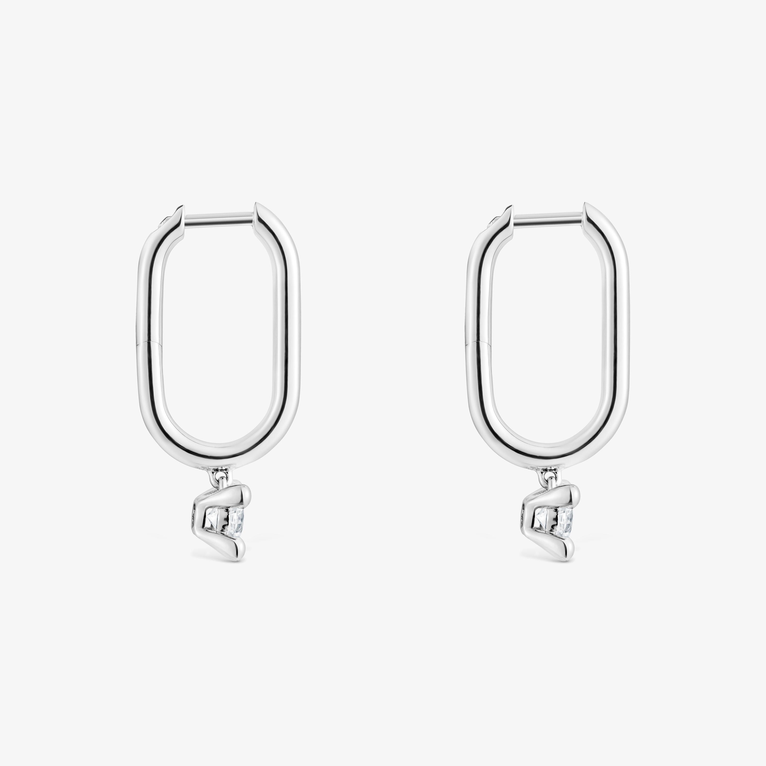 Platinum Hoop earrings with 0.36ct lab-grown diamonds TOUS Shine LGD