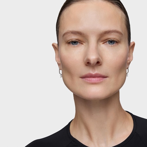 Platinum Hoop earrings with 0,36ct lab-grown diamonds TOUS Shine LGD