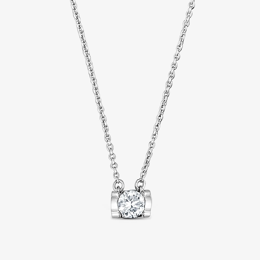Gargantilla de platino con diamante talla brillante creado en laboratorio 0,25 ct Sweet Diamonds LGD
